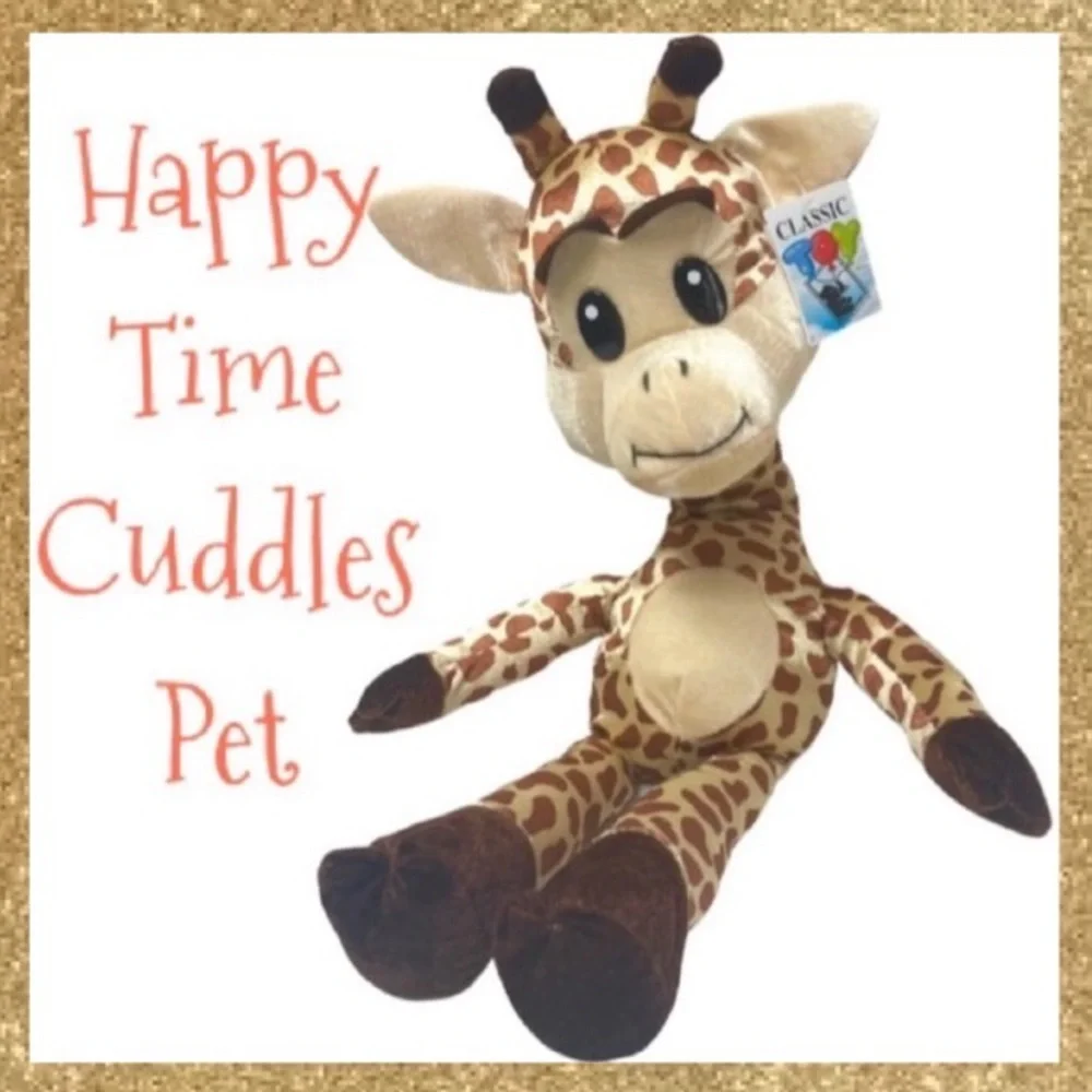Giraffe Plush Toys Collectible Safari Zoo Stuffed Animal Soft Brown Cream Tan